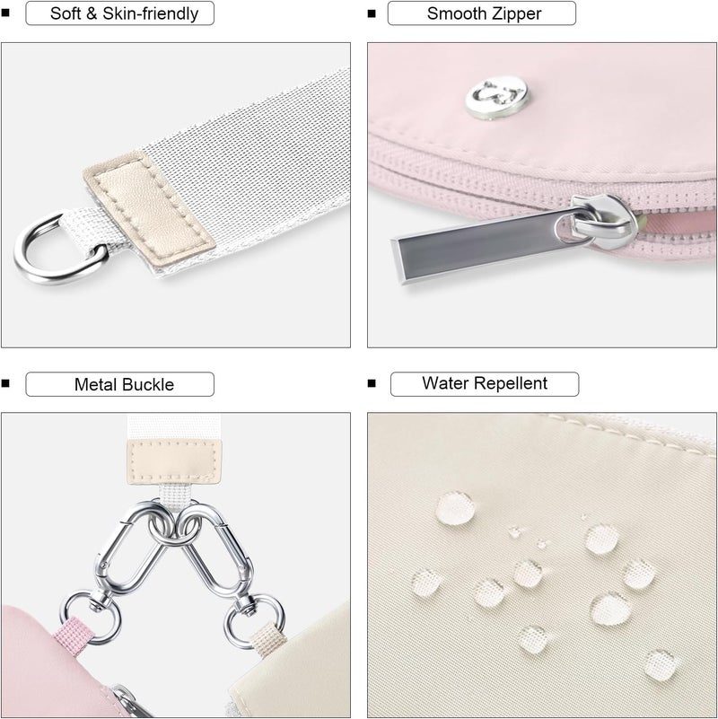 Babysun Mini Zip Around Dual Pouch Wristlet With 2 Straps Wristlet Keychain Wallet for Women Coin Purse Small Cute for Teen Girl - Image 5